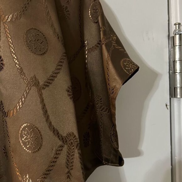 Women's Kirat Brown/ Green Special Occasion Dress, Coat, and Headpiece. - Picture 12 of 16